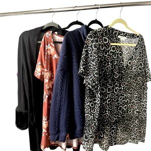 Bundle of Stylish Mixed Pattern and Solid Tops & Sweaters, 2X/3X